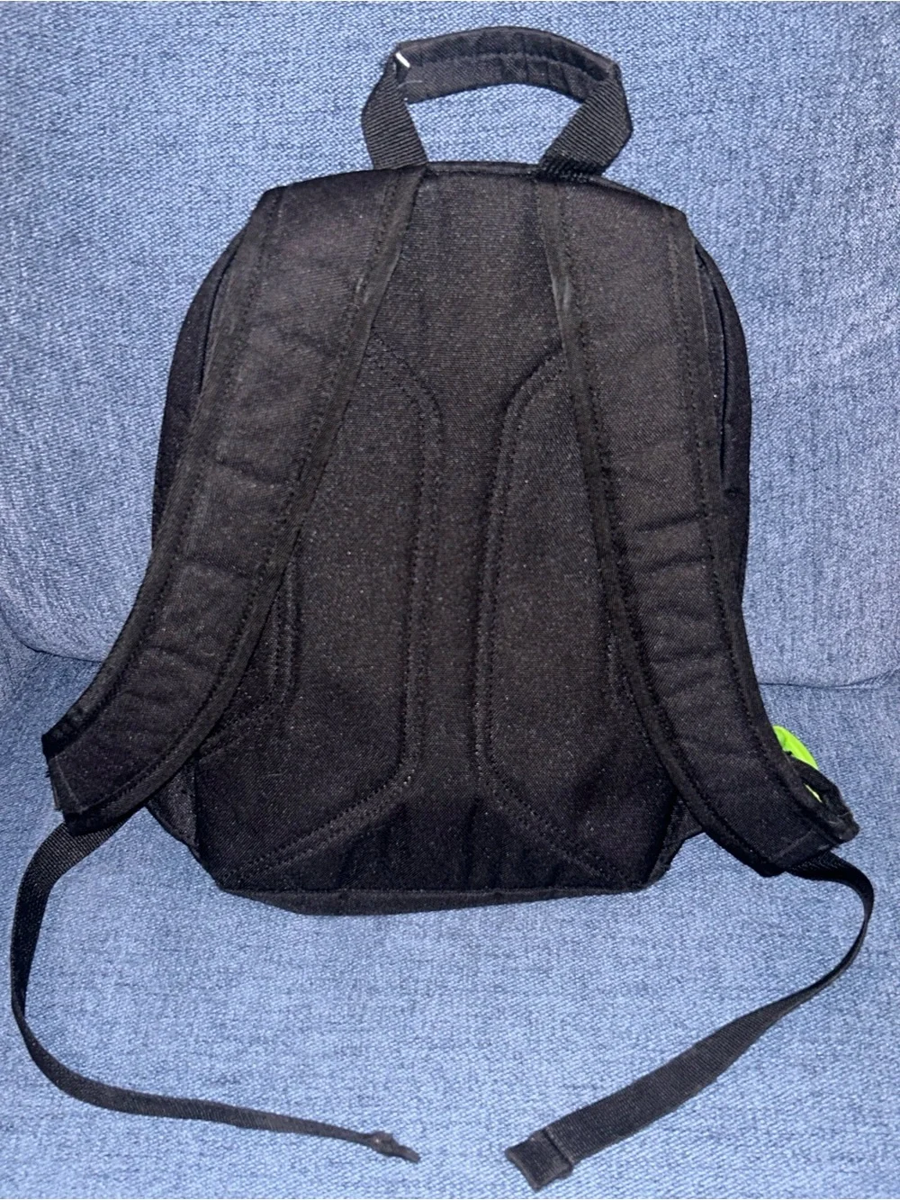 Quiksilver Chompine backpack neon green & black fish graphic 12L small size NICE